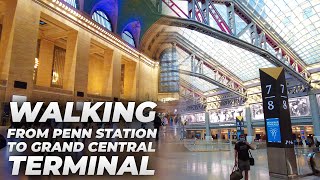 Walking NYC  Penn Station to Times Square amp Grand Central Terminal July 2021 [upl. by Lance]