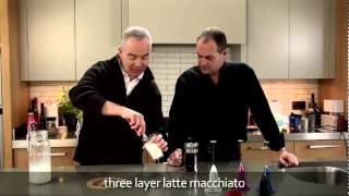 aerolatte  milk frother makes three layer caffè latte macchiato [upl. by Ahtrim]