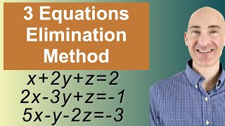 Solving Systems of 3 Equations Elimination [upl. by Jacy502]