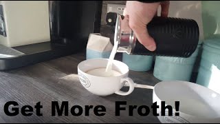 How to Get More Froth from Your Nespresso Coffee Aeroccino  Nespresso tips and help [upl. by Mariana460]