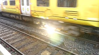 Merseyrail 507 009 making arcs at Birkdale station [upl. by Ylhsa612]